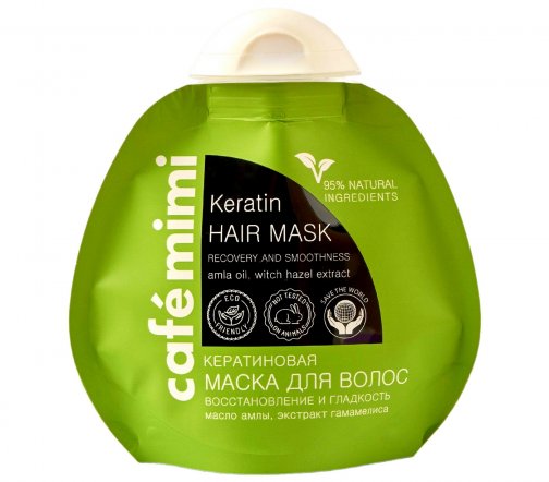 Cafe Mimi Маска кератиновая для волос Восстановление и гладкость 100мл
