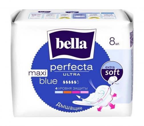 Bella Прокладки гигиенические Perfecta Ultra Blue Maxi 8шт