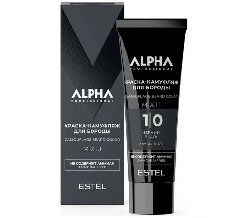 Estel Men Alpha Professional Краска-камуфляж для бороды 1/0 Черный