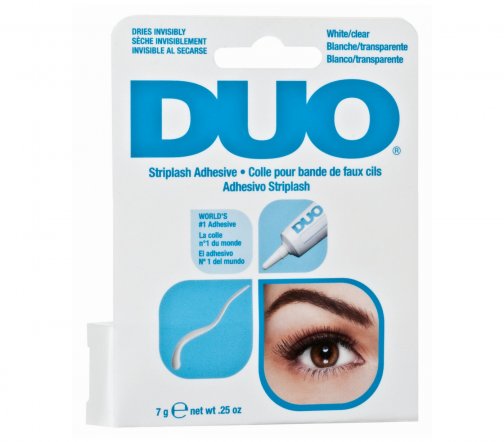 DUO Striplash Adhesive White/Clear  Клей для накладных ресниц прозрачный 7г