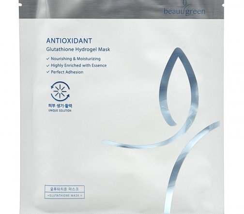 BeauuGreen Glutathione Hydrogel Mask Антиоксидантная гидрогелевая маска для лица с глутатионом