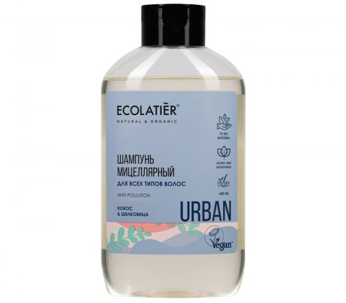 Ecolatier Urban Шампунь мицеллярный для всех типов волос Кокос и Шелковица 600мл
