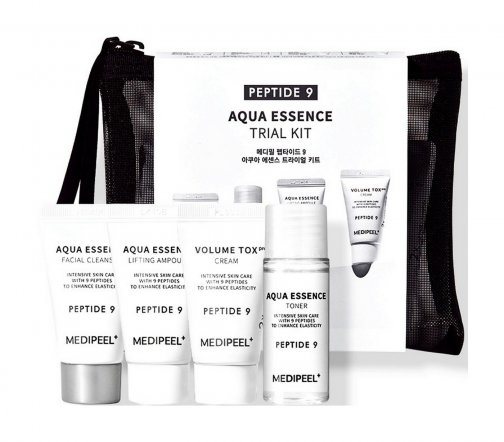 Medi-Peel Peptide 9 Aqua Essence Набор Пенка для умывания+Тонер-эссенция+Лифтинг-сыворотка+Крем