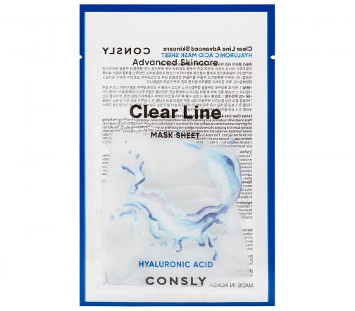 Consly Clear Line Маска тканевая глубоко увлажняющая с гиалуроновой кислотой 25мл