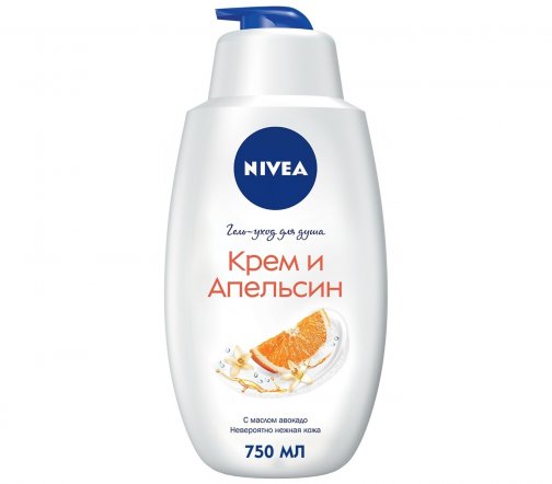 Nivea Гель-уход для душа Крем и Апельсин 750мл