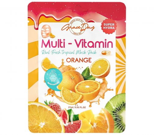 Grace Day Multi-Vitamin Orange Маска тканевая с экстрактом апельсина 27мл
