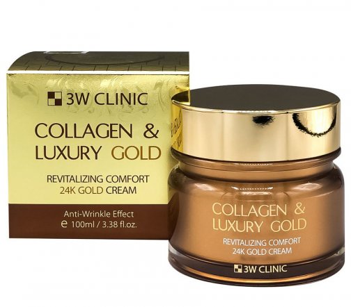 3W Clinic Collagen&Luxury Крем для лица с коллагеном и коллоидным золотом 100мл