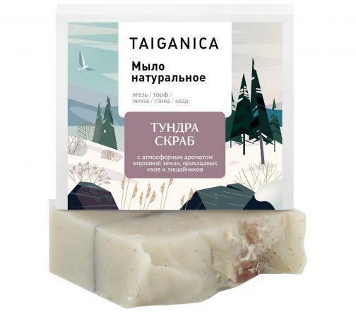 Taiganica Мыло натуральное Тундра скраб 90гр