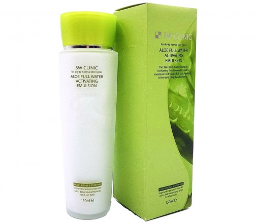 3W Clinic Aloe Full Water Эмульсия для лица с экстрактом Алоэ 150мл