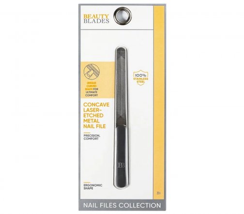Beauty Blades Пилка маникюрная металлическая двусторонняя угловая форма