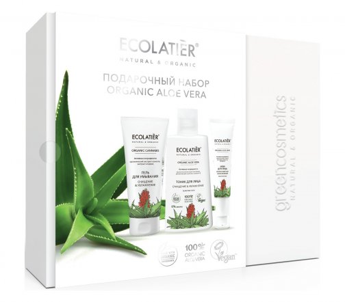Ecolatier Organic Aloe Vera Набор Тоник для лица+Гель для умывания+Крем для лица