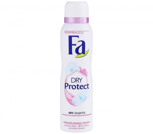Schwarzkopf Fa Дезодорант-антиперспирант спрей Dry Protect Нежность Хлопка 150мл