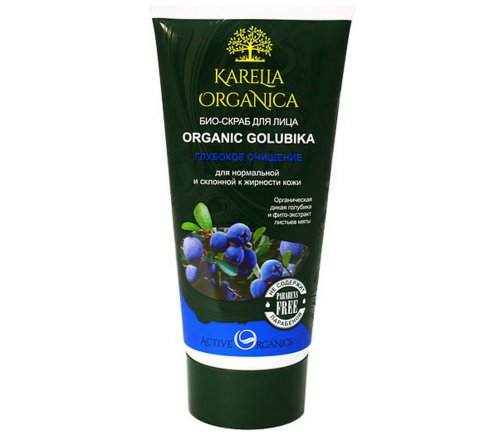 Karelia Organica Скраб для лица Organic Golubika Глубокое очищение 180мл