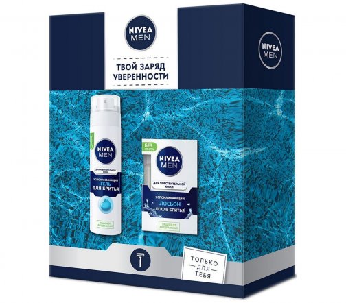 Nivea Men Набор Гель для бритья 200мл+Лосьон после бритья 100мл