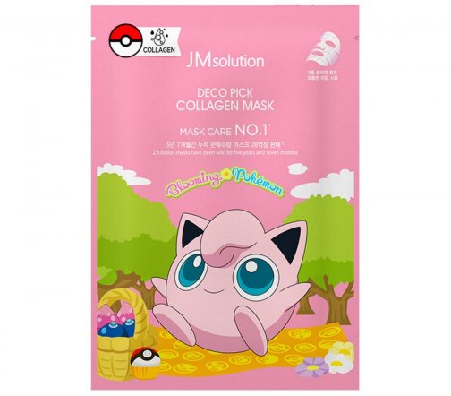 JMSolution Pokemon Маска тканевая укрепляющая для лица с коллагеном Collagen 30мл