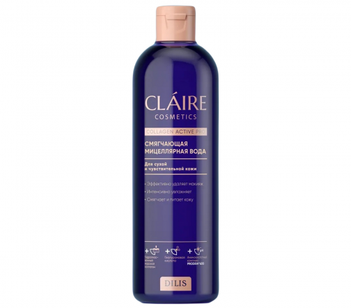Claire Cosmetics Collagen Active Pro Вода мицеллярная смягчающая 400мл