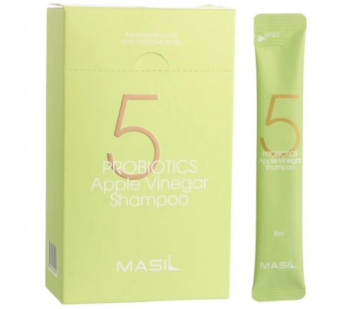 Masil 5 Probiotics Apple Vinegar Шампунь с 5 видами пробиотиков и яблочным уксусом 8мл*1шт