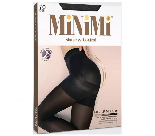 Minimi Колготки Push Up Micro 3D 70 den 2-S Carbone