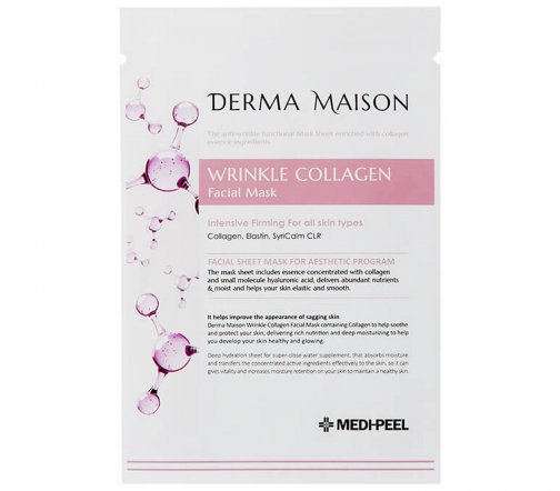 Medi-Peel Derma Maison Wrinkle Collagen Маска тканевая антивозрастная для лица с коллагеном 23мл