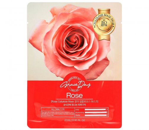 Grace Day Rose Маска тканевая для лица с экстрактом розы 27мл