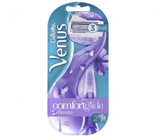 Gillette Venus Breeze ComfortGlide Станок бритвенный с 2 сменными кассетами