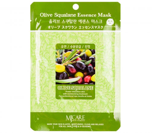 Mijin Essence Маска тканевая для лица Olive Squalane 23гр