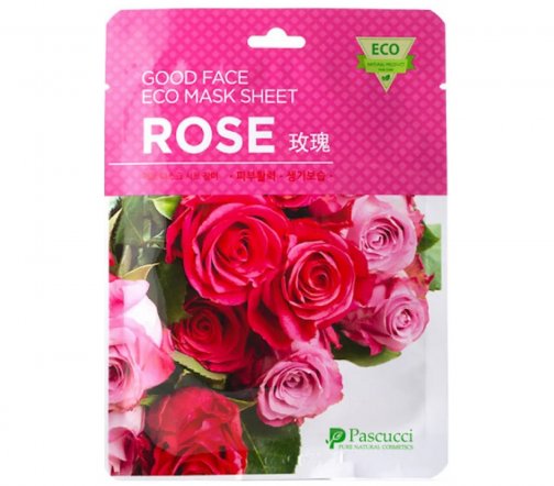 Pascucci Маска тканевая увлажняющая для лица Лепестки роз 23мл
