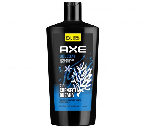 Axe Гель для душа и шампунь 2в1 Cool Ocean Свежесть океана