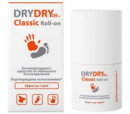 Dry Dry De Classic (Де Классик) Антиперспирант-ролик Средство от обильного потоотделения 35мл