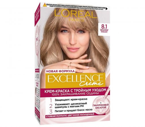 L'Oreal Paris Excellence Краска для волос 8.1 Светло-русый пепельный