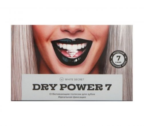 White Secret Dry Power 7 Полоски отбеливающие  для зубов Идеальная фиксация 7 саше
