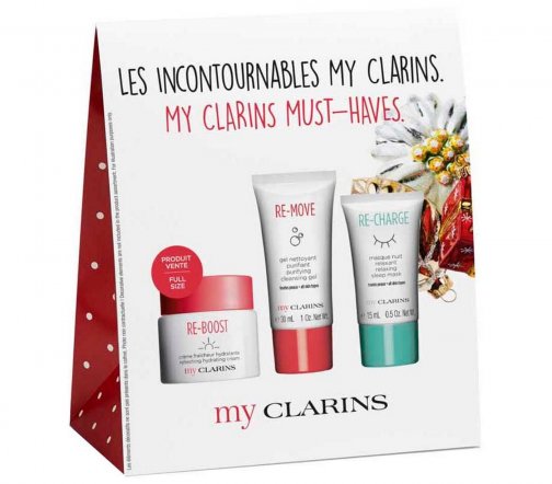 Clarins My Clarins Набор Крем тонизирующий 50мл+Гель очищающий 30мл+Маска ночная 15мл