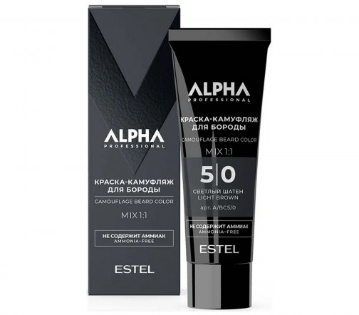 Estel Men Alpha Professional Краска-камуфляж для бороды 5/0 Светлый шатен