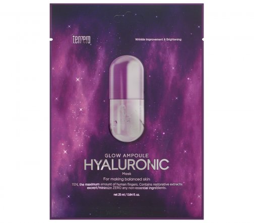 Tenzero Glow Ampoule Маска тканевая с гиалуроновой кислотой 25мл