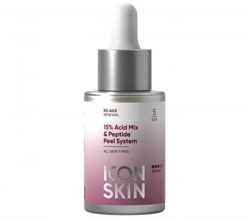 Icon Skin Пилинг антивозрастной интенсивный для лица 15% с пептидами 30мл