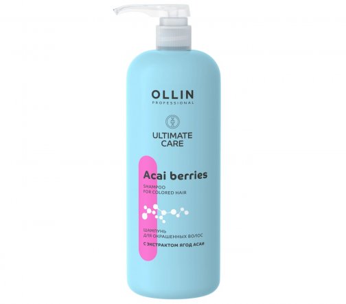 Ollin Professional Ultimate Care Шампунь для окрашенных волос с экстрактом ягод асаи 1000мл