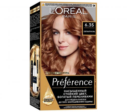 L'Oreal Paris Preference Краска для волос 6.35 Светлый янтарь