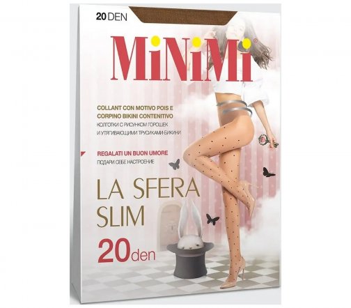 Minimi Колготки La Sfera Slim с рисунком мелкий горошек 20 den
