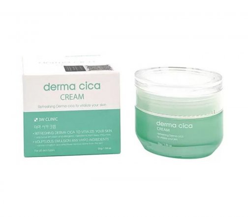 3W Clinic Derma Cica Крем для лица с экстрактом азиатской центеллы 55мл