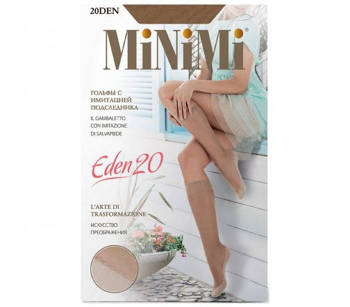 Minimi Гольфы Eden с имитацией подследников 20 den