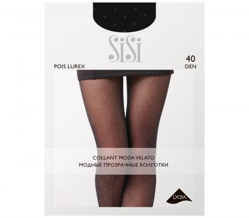 Sisi Колготки Pois Lurex 40 den S/M Blu/Argento