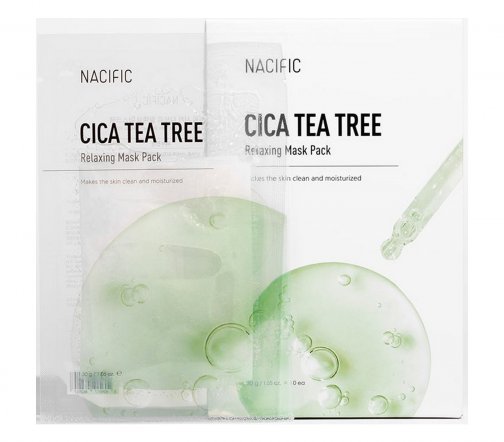 Nacific Cica Tea Tree Relaxing Mask Pack Маска тканевая с центеллой и чайным деревом 30мл