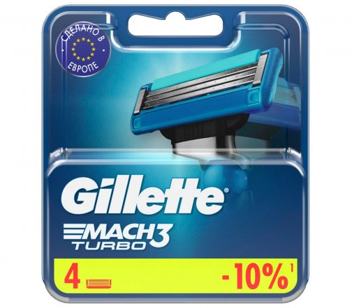 Gillette Men Mach3 Turbo Кассета сменная 4шт