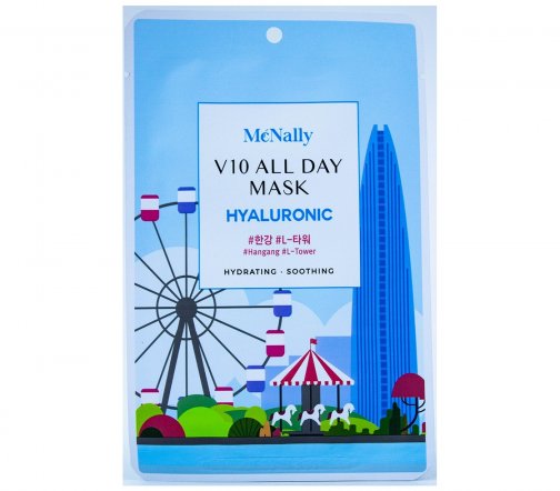 McNally Mask V10 All Day Маска тканевая для лица с гиалуроновой кислотой 25мл