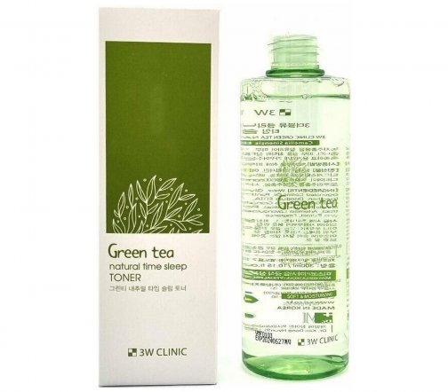 3W Clinic Green Tea Natural Time Тонер ночной с экстрактом зеленого чай 300мл