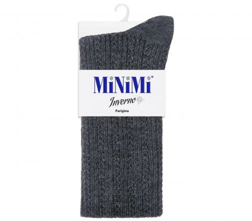Minimi Гольфины Inverno Parigina VAR.2 Jacquard 480 den р39-41 Grigio Scuro Melange (Темно-серый мел