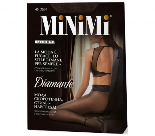 Minimi Колготки Diamante кружевной пояс 40 den