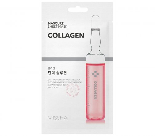 Missha Mascure Маска тканевая с коллагеном для эластичности кожи лица 28мл