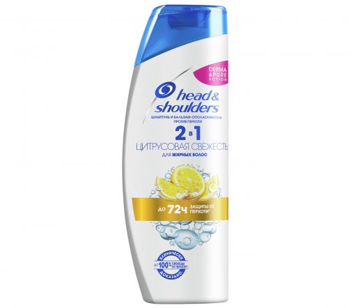 Head&Shoulders Шампунь и бальзам-ополаскиватель против перхоти 2в1 Цитрусовая Свежесть 400мл