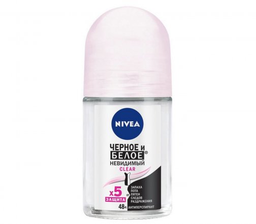 Nivea Невидимая защита Дезодорант-ролик Clear для черного и белого 25мл
